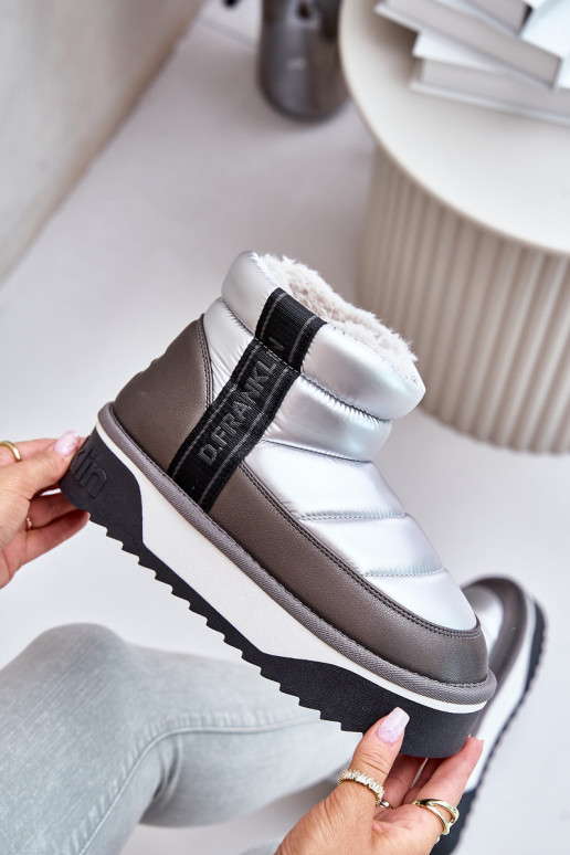 Zems sniega apavi Uz biezas zoles D.Franklin DFSH371010 Sudraba krāsas