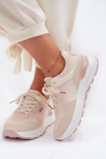 Sneakers modeļa apavi Sieviešu ar platformu smilšu krāsas Lelmira