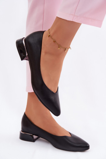 Balerīnas Uz Zema Papēža Vinceza 62280 melnas krāsas