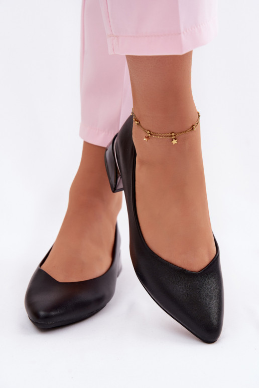 Balerīnas Uz Zema Papēža Vinceza 62280 melnas krāsas