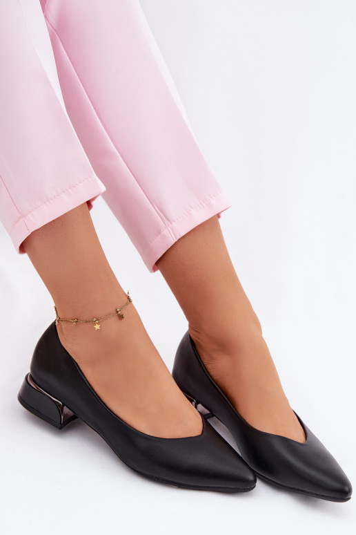 Balerīnas Uz Zema Papēža Vinceza 62280 melnas krāsas