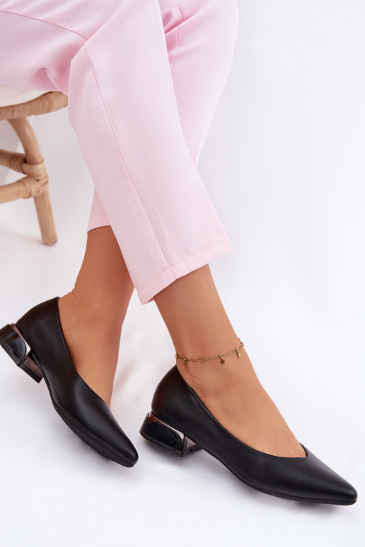 Balerīnas Uz Zema Papēža Vinceza 62280 melnas krāsas