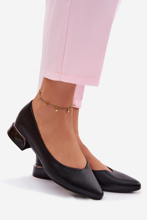 Balerīnas Uz Zema Papēža Vinceza 62280 melnas krāsas