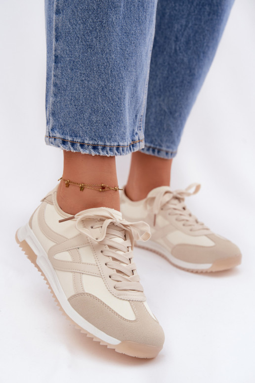 Sneakers modeļa apavi Sieviešu Vinceza 11674 smilšu krāsas