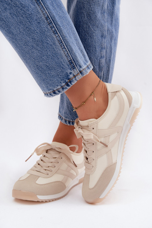 Sneakers modeļa apavi Sieviešu Vinceza 11674 smilšu krāsas