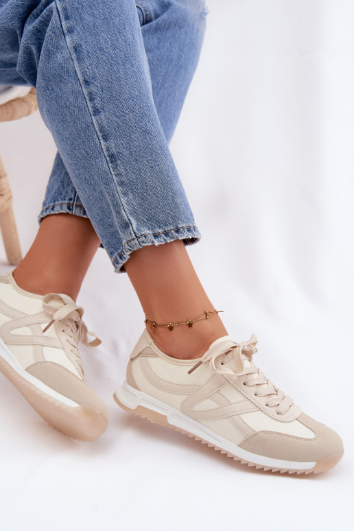 Sneakers modeļa apavi Sieviešu Vinceza 11674 smilšu krāsas