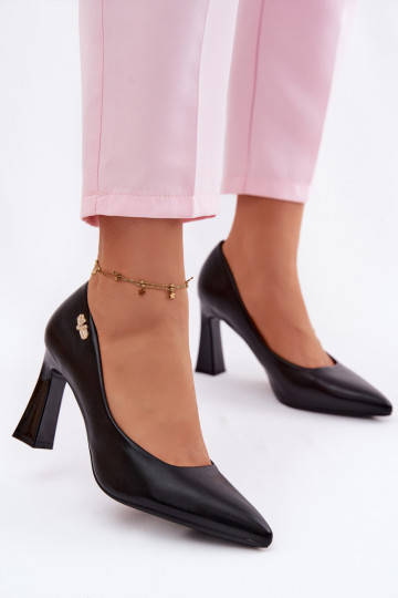 Eleganta stila Kurpes ar papēdi Vinceza 62276 melnas krāsas