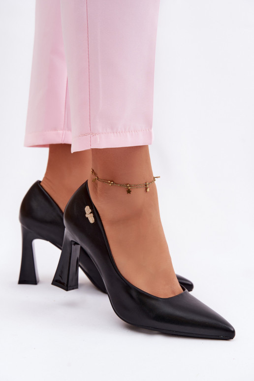 Eleganta stila Kurpes ar papēdi Vinceza 62276 melnas krāsas