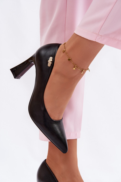 Eleganta stila Kurpes ar papēdi Vinceza 62276 melnas krāsas