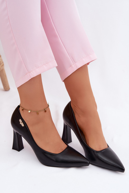 Eleganta stila Kurpes ar papēdi Vinceza 62276 melnas krāsas