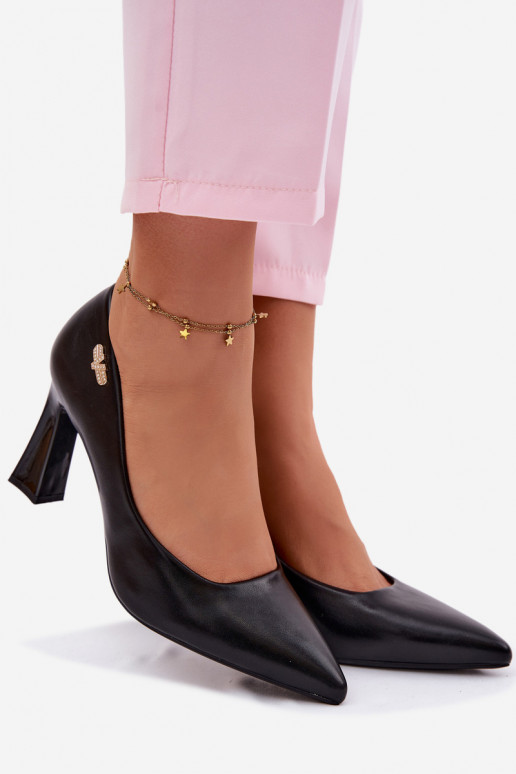 Eleganta stila Kurpes ar papēdi Vinceza 62276 melnas krāsas