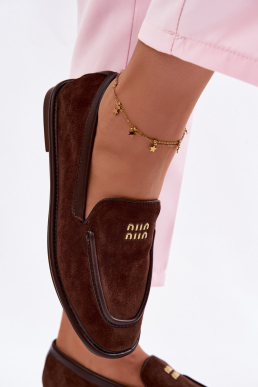 zempapēžu sieviešu mokasīniLamóInką Vinceza 62271 CzekoladoIne