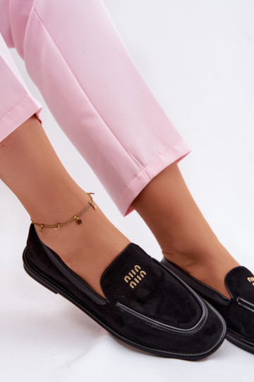 zempapēžu sieviešu mokasīniLamóInką Vinceza 62271 melnas krāsas