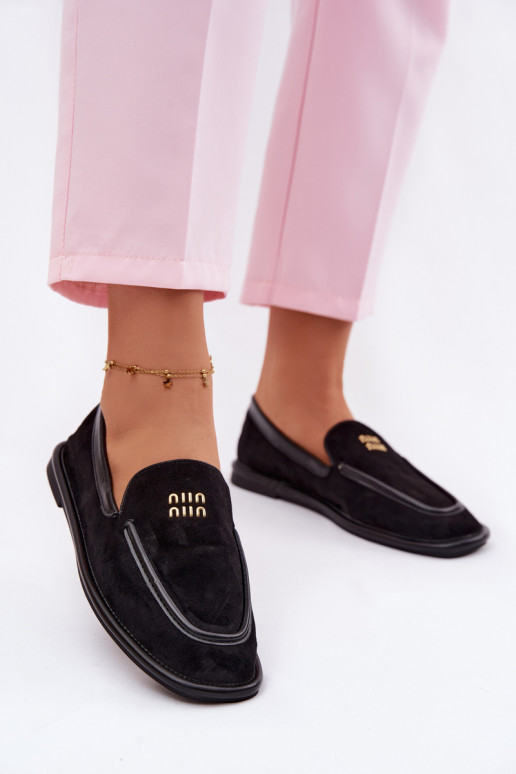 zempapēžu sieviešu mokasīniLamóInką Vinceza 62271 melnas krāsas