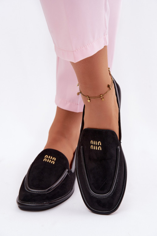 zempapēžu sieviešu mokasīniLamóInką Vinceza 62271 melnas krāsas