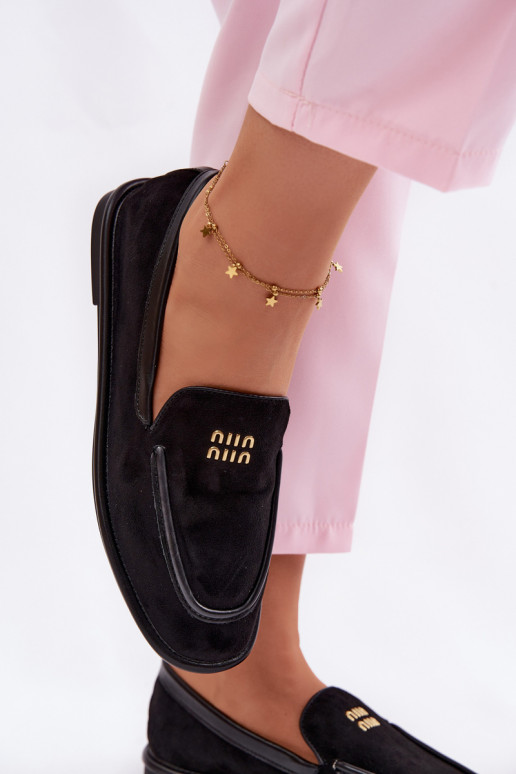 zempapēžu sieviešu mokasīniLamóInką Vinceza 62271 melnas krāsas