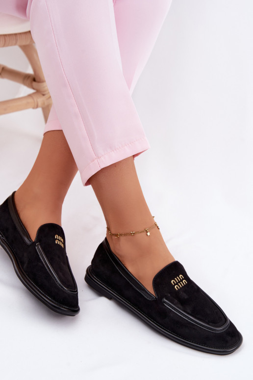 zempapēžu sieviešu mokasīniLamóInką Vinceza 62271 melnas krāsas