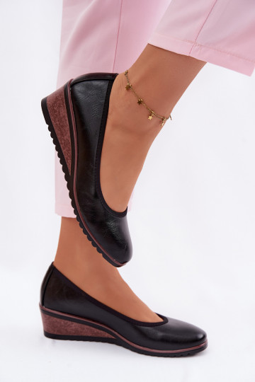 apavi Sieviešu ar platformu Vinceza 58628 melnas krāsas