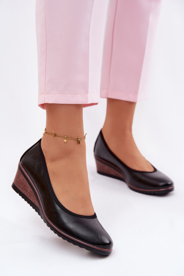 apavi Sieviešu ar platformu Vinceza 58628 melnas krāsas 2