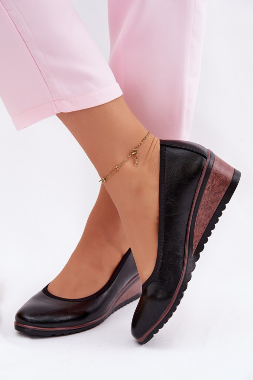 apavi Sieviešu ar platformu Vinceza 58628 melnas krāsas