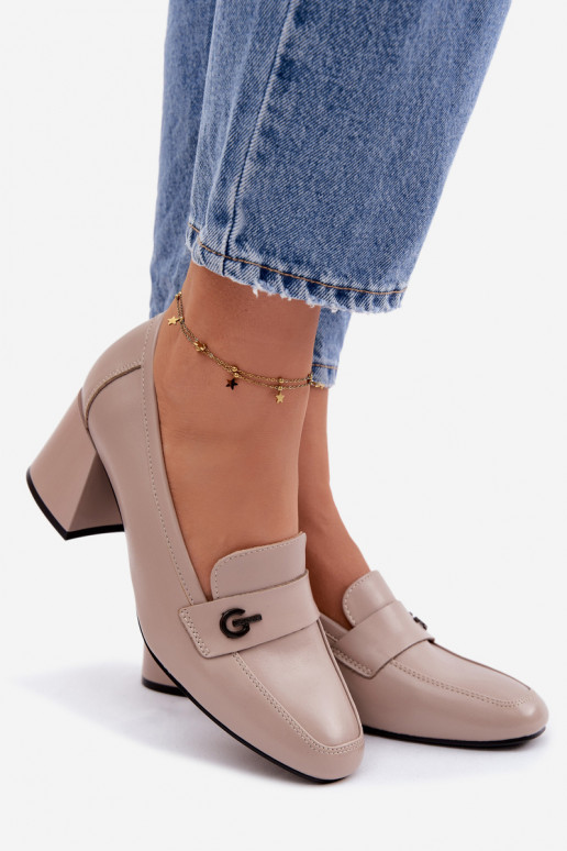 Āda apavi Sieviešu ar papēdi Vinceza 18119 smilšu krāsas