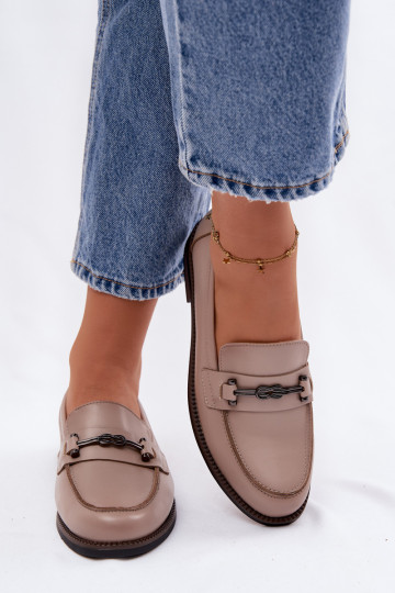 sieviešu mokasīni Āda Vinceza 18132 smilšu krāsas