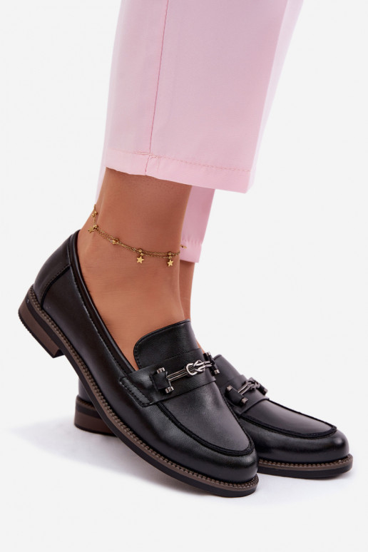 sieviešu mokasīni Āda Vinceza 18132 melnas krāsas