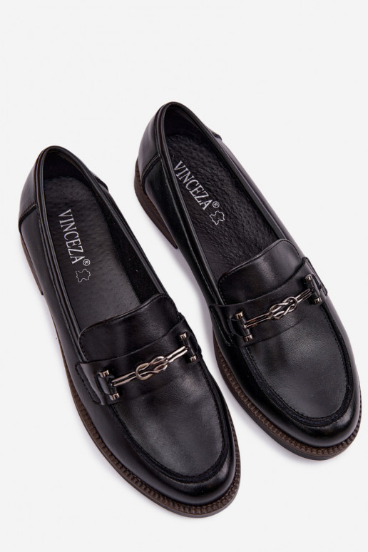 sieviešu mokasīni Āda Vinceza 18132 melnas krāsas