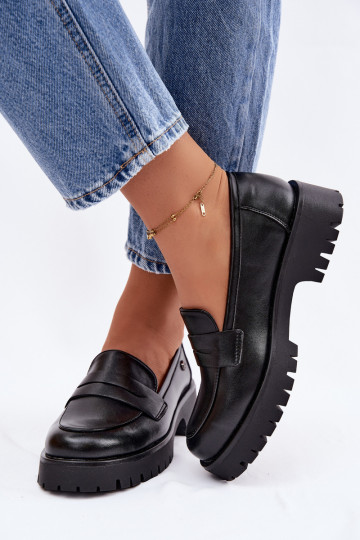 Āda sieviešu mokasīni Vinceza 18125 melnas krāsas