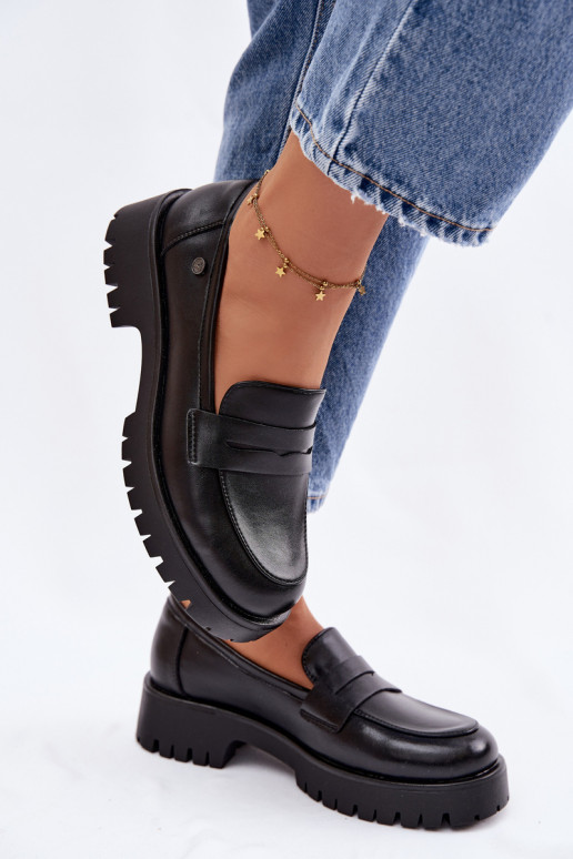 Āda sieviešu mokasīni Vinceza 18125 melnas krāsas