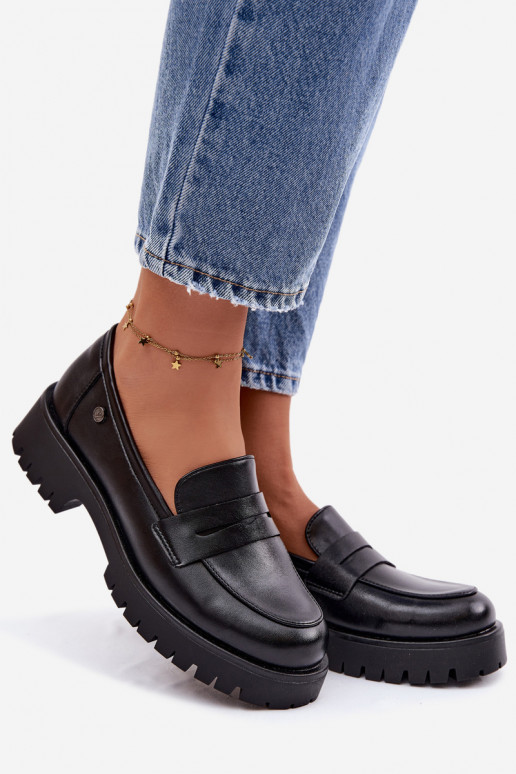 Āda sieviešu mokasīni Vinceza 18125 melnas krāsas