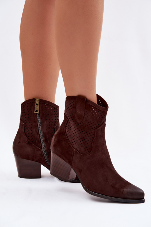 Zābaki Kovboju zābaki Sieviešu ar papēdi Vinceza 58150 CzekoladoIne