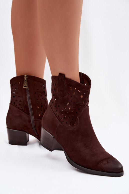 Zābaki Sieviešu ar papēdi Vinceza 58452 Czekolada