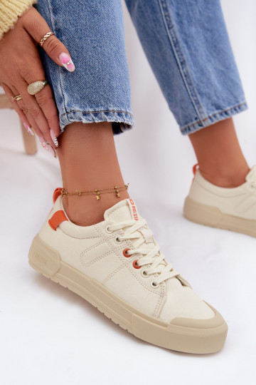 sieviešu puszābaki Big Star NN274445 Memory Foam System smilšu krāsas