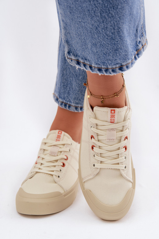 sieviešu puszābaki Big Star NN274445 Memory Foam System smilšu krāsas