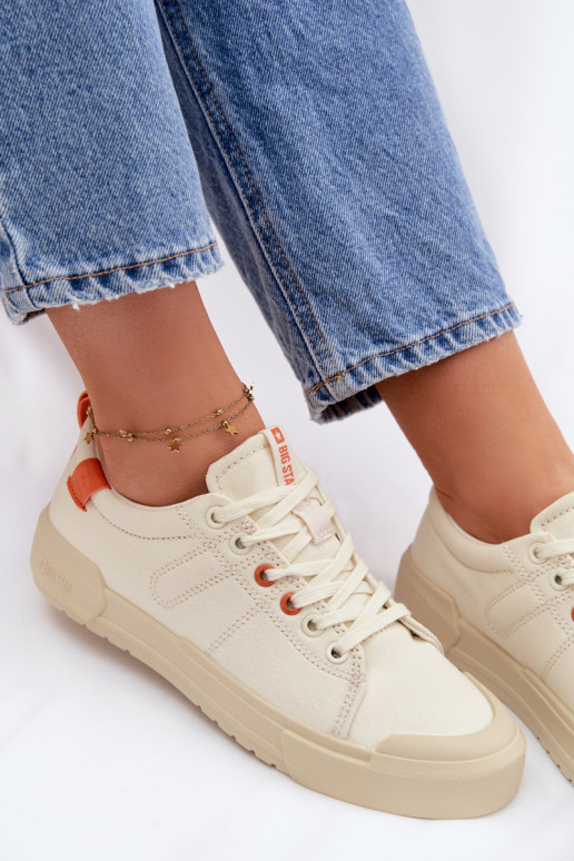 sieviešu puszābaki Big Star NN274445 Memory Foam System smilšu krāsas