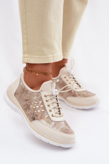 Rakstaina Āda apavi Sieviešu D&A GR61-5990 smilšu krāsas