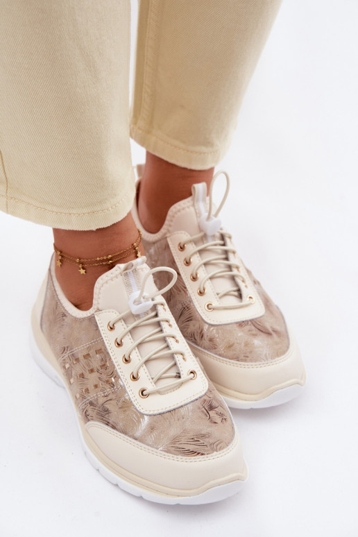 Rakstaina Āda apavi Sieviešu D&A GR61-5990 smilšu krāsas