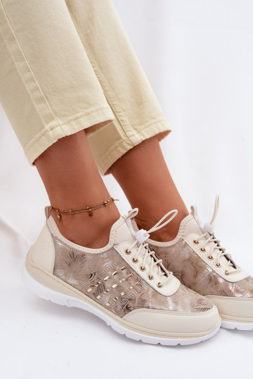 Rakstaina Āda apavi Sieviešu D&A GR61-5990 smilšu krāsas