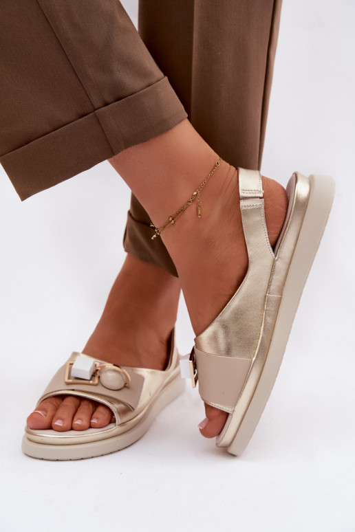 Sieviešu basenes Sieviešu ar ornamentiem D&A GR61-5932 Zelta krāsas