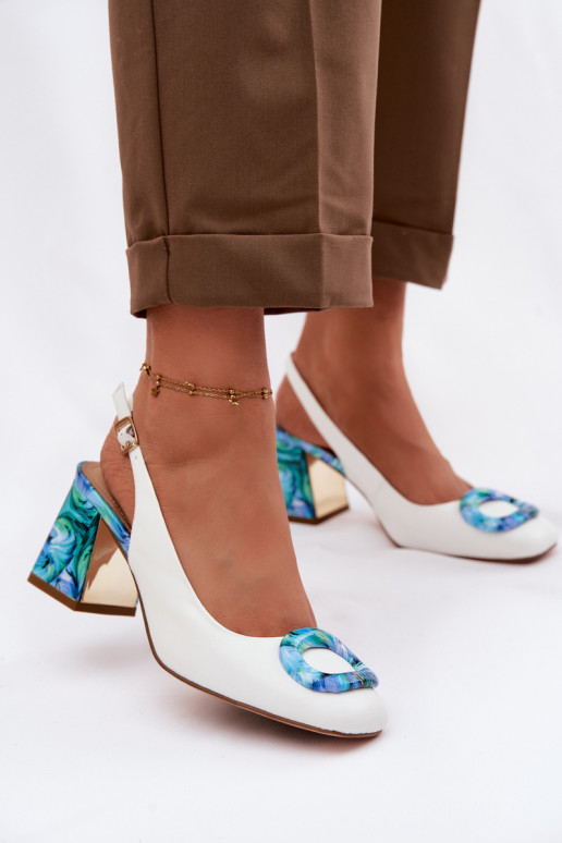 Āda Sieviešu basenes ar sprādzēm D&A LZ61-2010 baltas krāsas