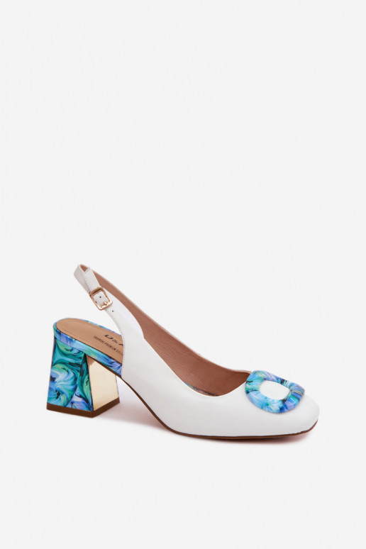 Āda Sieviešu basenes ar sprādzēm D&A LZ61-2010 baltas krāsas