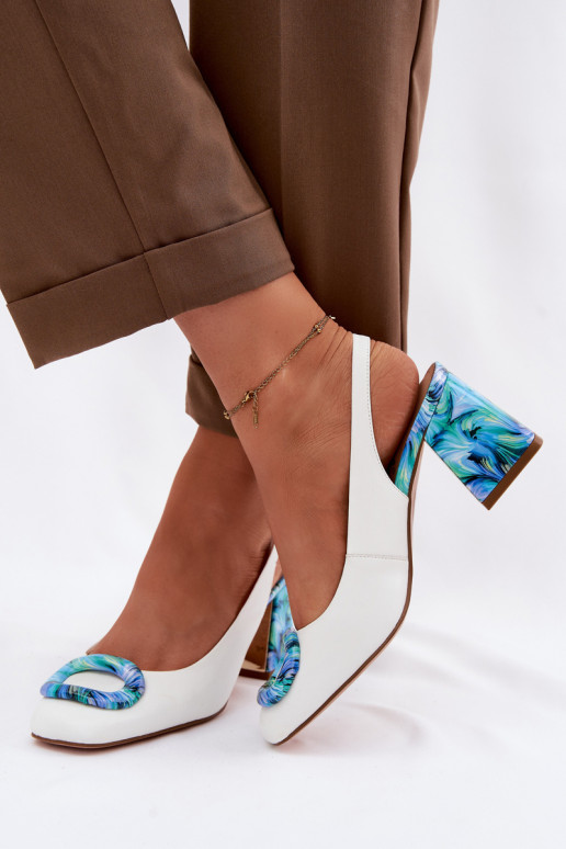 Āda Sieviešu basenes ar sprādzēm D&A LZ61-2010 baltas krāsas