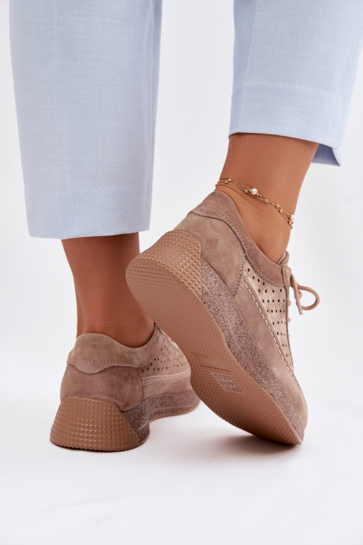 Āda apavi Sneakers modeļa apavi Sieviešu Ažūrs Sergio Leone SP-013 brūnas krāsas