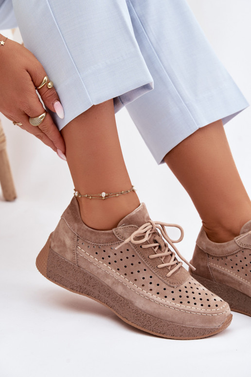 Āda apavi Sneakers modeļa apavi Sieviešu Ažūrs Sergio Leone SP-013 brūnas krāsas