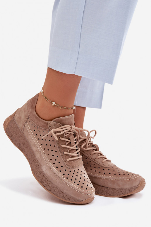 Āda apavi Sneakers modeļa apavi Sieviešu Ažūrs Sergio Leone SP-013 brūnas krāsas