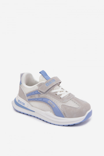 apavi Bērnu apavi Big Star TT374153 HI-POLY SYSTEM Baltas-Zilas krāsas