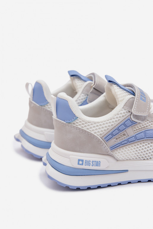 apavi Bērnu apavi Big Star TT374153 HI-POLY SYSTEM Baltas-Zilas krāsas