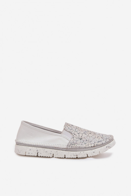 Slip-on modeļa puszābaki Tā irciejka 03512-70 Baltas-Sudraba krāsas