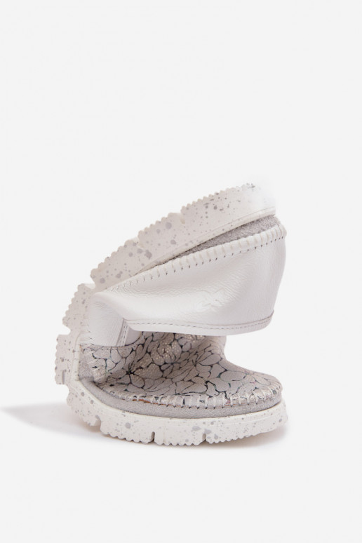 Slip-on modeļa puszābaki Tā irciejka 03512-70 Baltas-Sudraba krāsas